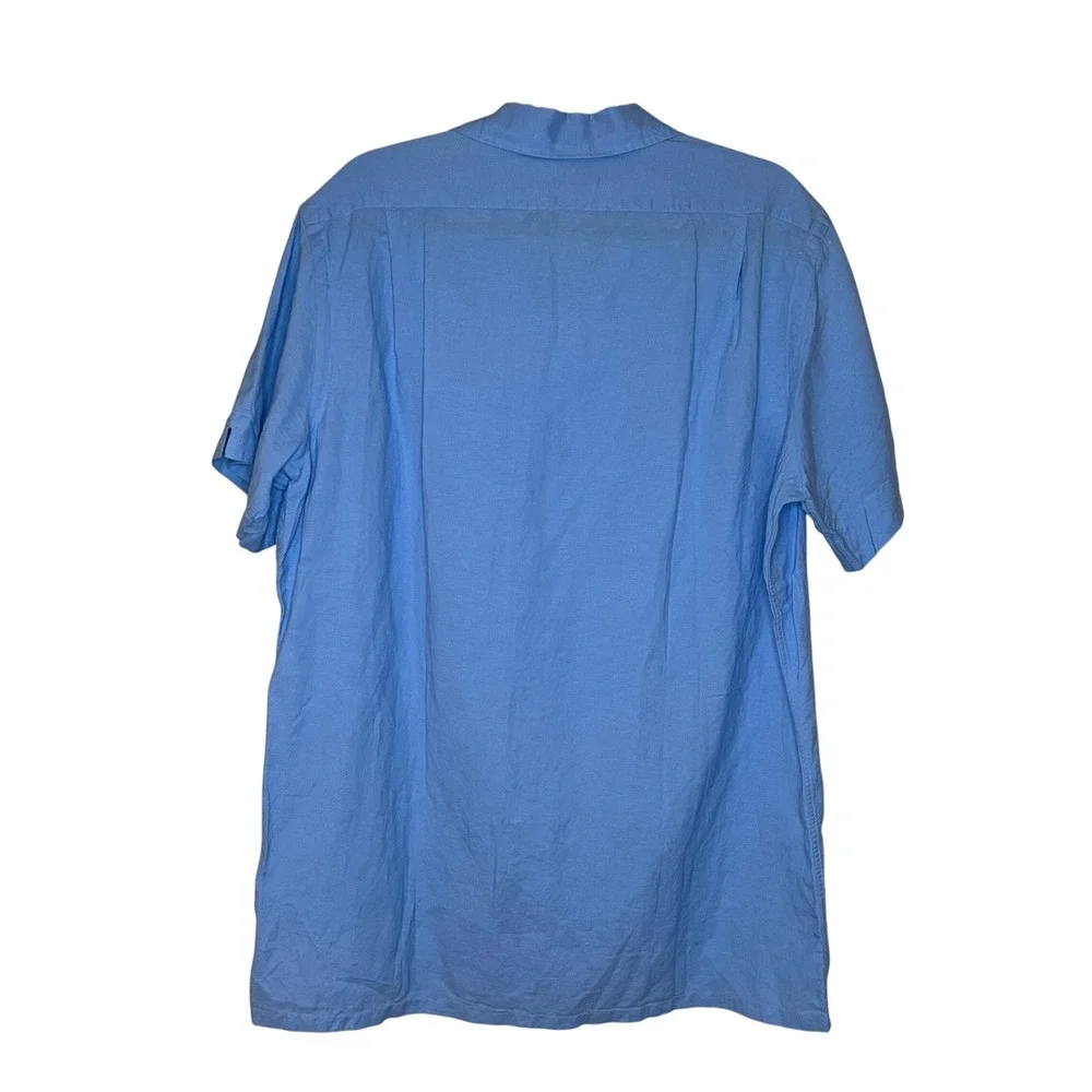 Polo Ralph Lauren Mens Classic Fit Button Up Shirt Blue Short‎ Sleeve Casual